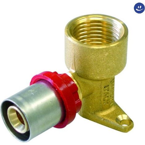 Gomito Con Base 1/2" Ø16 Multistrato A Pressare - Serie: Compact