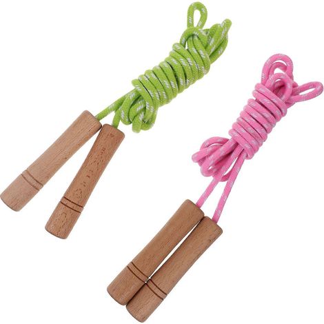 Cordes à sauter en PVC, longueur idéale pour l'entraînement physique des adolescents et des adultes, pour la salle de sport, la maison et l'extérieur (lot de 2). (1/5)