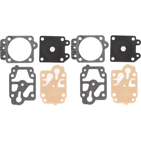 Kit de réparation de membrane de carburateur (2 pièces) avec joint et tampon en papier pour tondeuse à gazon/coupe-bordures (1/5)