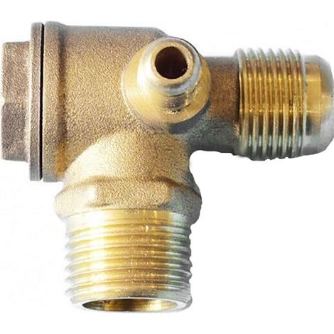 1 - Clapet Anti-Retour - Compresseur D'air - 3 Voies Mâles - Résistance Corrosion Installation Filetée Pour Pompe Piston Doré 1,27x0,95x0,3cm (1/5)