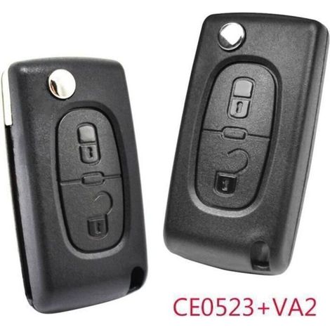 Coque de clé de voiture en silicone à 2 boutons pour Peugeot 308 207 307 3008 5008 807 Expert Citroën C2 C3 Picasso C4 C8 CE0523 (1/4)