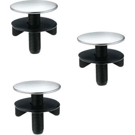 FENOPLASTICACache-évier décoratifs en acier inoxydable pour trous d'évier de cuisine - Cache-trous à pied long (diamètre universel de 13 à 40 mm), lot de 2 (1/4)