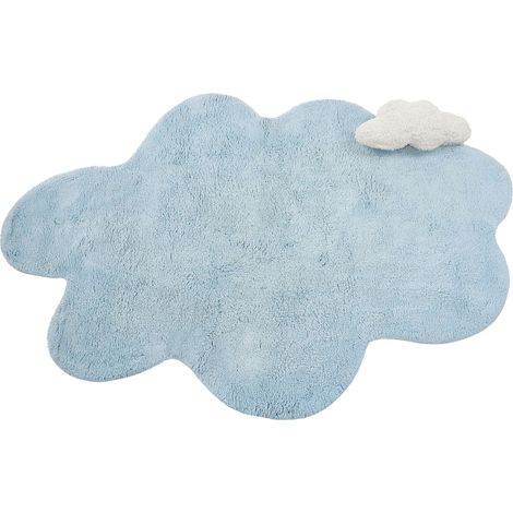 Kinderteppich HODKA Hellblau 80 x 120 cm Baumwolle mit Kissen (1/5)