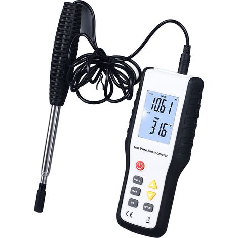 Thermal Anemometer LCD Display High Sensitivity Multifunctional Handheld Wind Speed Meter Temperature Meter (1/5)