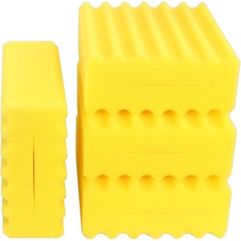 Lot de 4 éponges filtrantes fines jaunes pour filtres Sunsun CBF-350, CBF-350B, CBF-350C et CBF-550 (1/2)