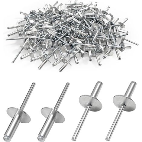 120 Stück Blindnieten aus Aluminium, geeignet für Haushaltsgeräte, Kraftfahrzeuge und mechanische Ausrüstung (4,8 x 16 x 16 mm) (1/5)