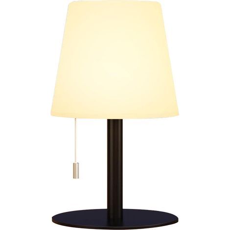 Lampe de table LED à batterie d'extérieur moderne et créative,Avec 7 couleurs à intensité variable,Rechargeable par USB,Veilleuse pour chambre à coucher, chambre d'amis ou bureau (Noir) [Classe énergé (1/5)
