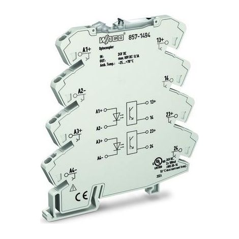 Optoacoplador JUMPFLEX 857-1494 gris robusto WAGO
