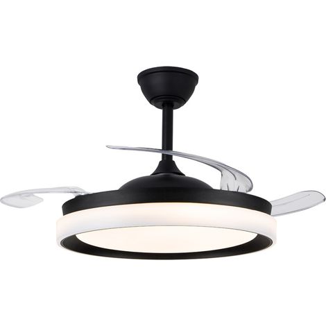 Brisa Eco Schwarzer 45W 4400Lm CCT-LED-Ventilator mit einziehbaren Flügeln (1/5)