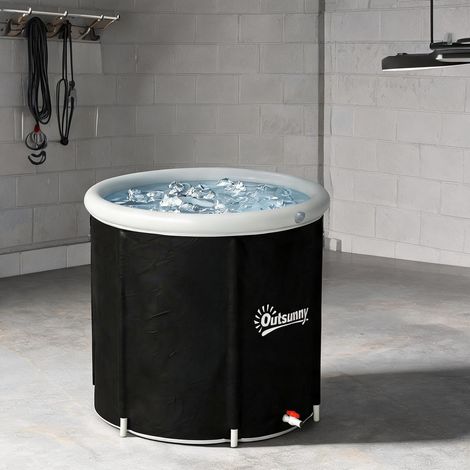 Baignoire de glace gonflable polyester 280 L avec pompe preto (1/5)