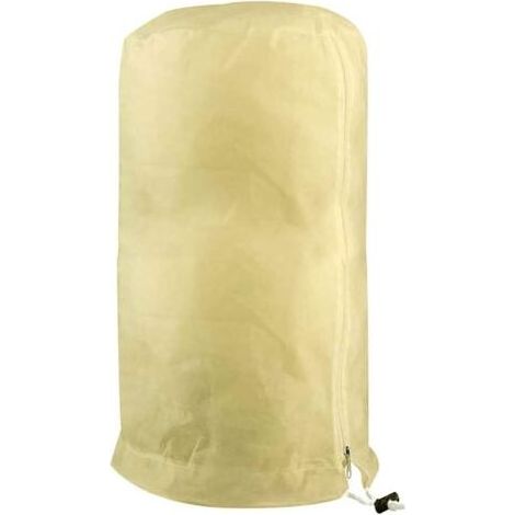 Couverture Chaude pour d'hiver Non Tissé Anti-Gel pour Végétation Extérieure Anti-Gel avec Fermeture éclair Et Cordon De Serrage,Beige,200×240cm (1/5)