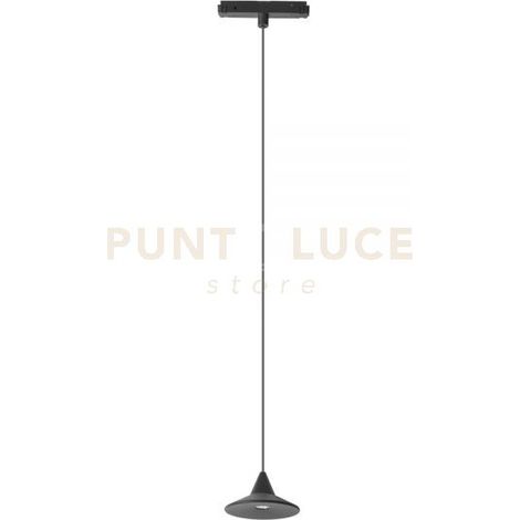 LIVORNO S - SOSPENSIONE COLORE NERO PER BINARIO 48V INCASTRO MAGNETICO LED 3000K 325LM 7W