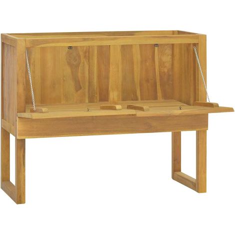 Maison Exclusive - Mobile da Bagno 90x40x75,5 cm in Legno Massello di Teak (1/5)