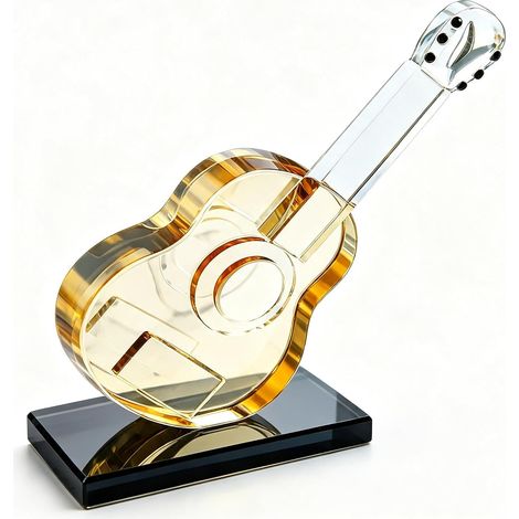 Figurine de guitare en cristal de 15,2 cm - Objet de collection (1/5)