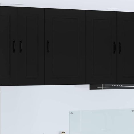 vidaXL Panneau de lave-vaisselle Kalmar Noir 50 x 31 x 80 cm