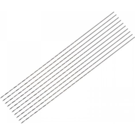 10 Pcs 0.7mm Mini Micro Forets Hélicoïdaux Haute Vitesse Acier Droit Tige Extra Long Perceuse Pointe 100mm pour Aluminium Alliage (1/5)