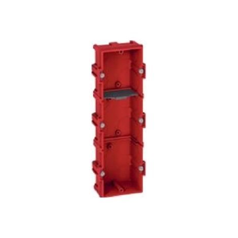 Legrand 080143 - Batibox multi-station box - masonry - 3 posts 6/8 mod - green/horiz prof. 40