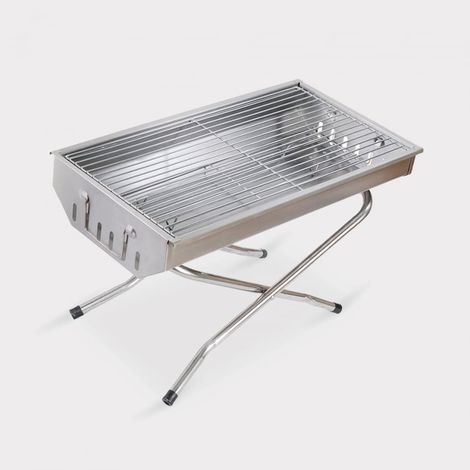 Parrilla de barbacoa de carbón barbacoa portátil jardín de acero plegable camping Poplar