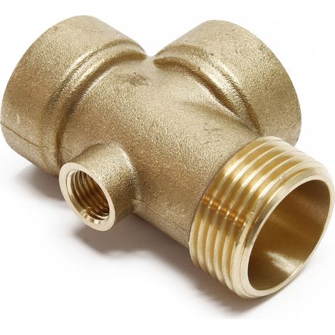 Racor 4 vías latón DN25 1"DN13 1/4" rosca hembra manómetro bomba grupo de presión vaso de expansión