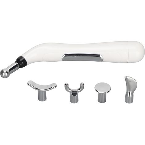 Stylo d'acupuncture 5-en-1, 9 niveaux de soulagement de la douleur, massage à micro-courant biologique pulsé, embouts multiples pour usage domestique. (1/5)