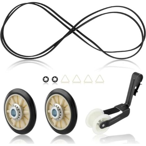 Kit de réparation de sèche-linge avec poulie de courroie de tambour compatible avec Whirlpool pour Kenmore pour Maytag pour Amana pour Roper remplace AP6010582 WP691366 AP3131942 AP3131942 (1/5)