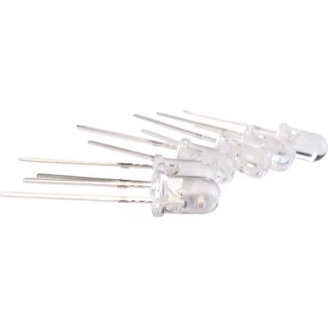 Confezione Da 500 PZ Led F5 Diametro 5mm Colore Blu Blue 465-475nm 3,0-3,2V Gambe Corte (1/3)
