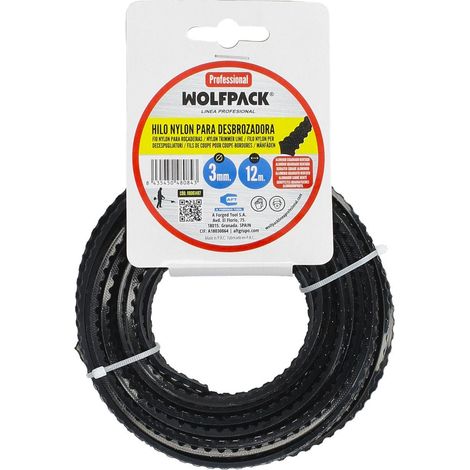 Hilo Nylon / Aluminio Dentadado Cuadrado Profesional Ø 3,0 mm. (Rollo 12 metros) (1/5)