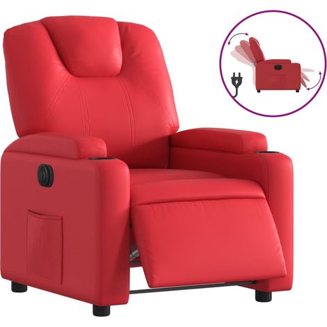 Maison Exclusive - Poltrona Reclinabile Elettrica Rossa in Similpelle