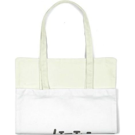 Sac Shopping - Toile Coton 60 G - 34 X 40 Cm - Anses Longues Épaule - Réutilisable Écologique - 1 Pièce (1/4)