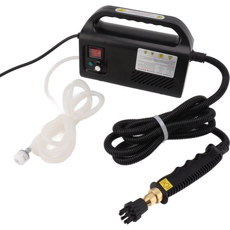 Nettoyeur vapeur portable intelligent noir 2500 W pour usage domestique, nettoyeur vapeur haute pression avec fonction vapeur chaude instantanée, prise européenne 220 V (1/5)