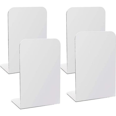 Serre-livres en métal blanc. Serre-livres pour étagères avec coussinets en mousse. Livre robuste
