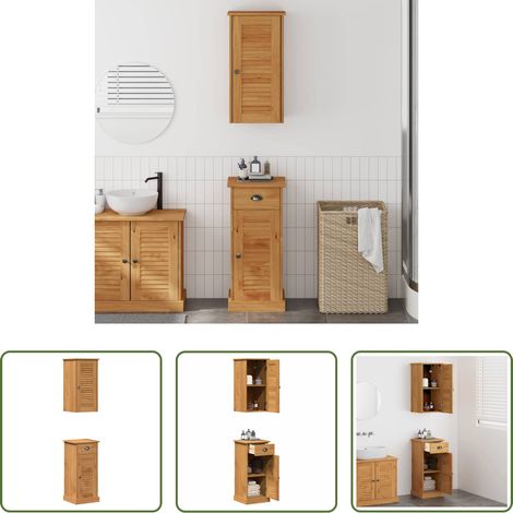 vidaXL Meuble de salle de bain - Ensemble de mobilier de salle de bain avec tiroir VIGO 2 pcs (1/5)