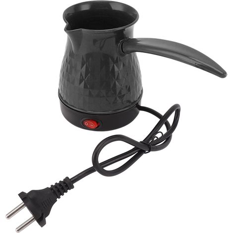 Elektrische Kaffeemaschine (500 ml), 600 W Schnellheizfunktion, doppelter Schutz, abnehmbarer Griff, tragbar, 220-V-EU-Stecker, schwarz (1/5)