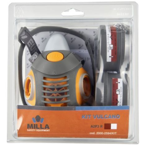 Kit Blister Máscara Vulcano con filtros A2P3 para construcción