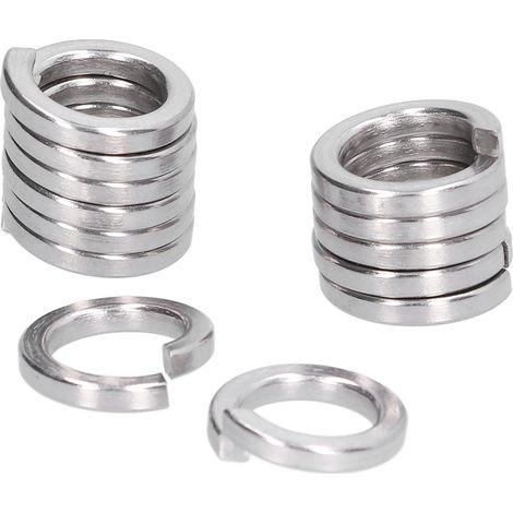 150 Pièces Rondelles Grower Ressort Section Carrée Assortiment Outil Acier Inoxydable Qualité Marine M5