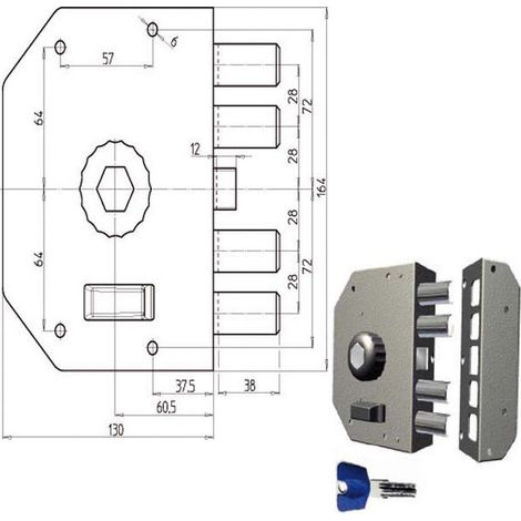 Cerradura Sic.Semplice Dx Bomba 3050 Cr