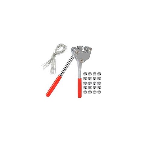 Klempnerzangen-Set mit 20 Drähten und 20 Bits, roter Kunststoffgriff - Crezuo