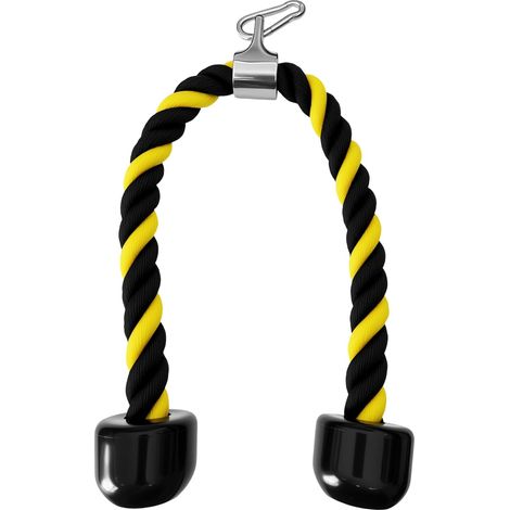 Accessoires de machine à triceps pour salle de sport à domicile, corde triceps de 68,6 cm pour fixation du système de poulie, traction latte, attaches de machine à câble, poids fitness (1/5)