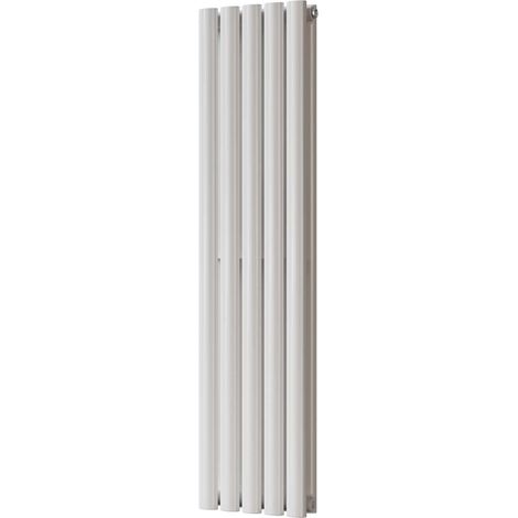 Omeara - White Designer Radiator H1200mm x W290mm Double Panel - Feet Included (1/4)