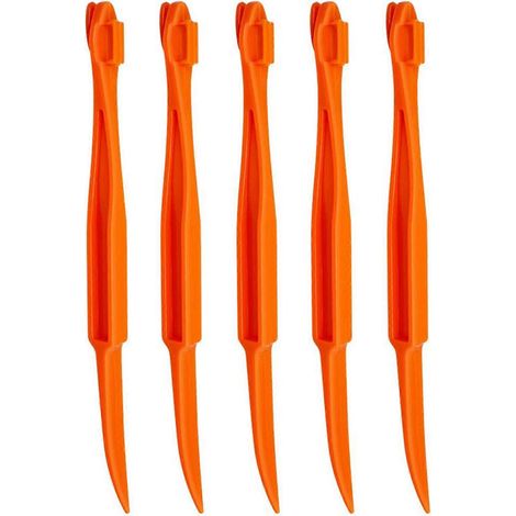 5-teiliges Set aus Kunststoff-Orangenschälern, Schälmessern und Zitronenöffnern