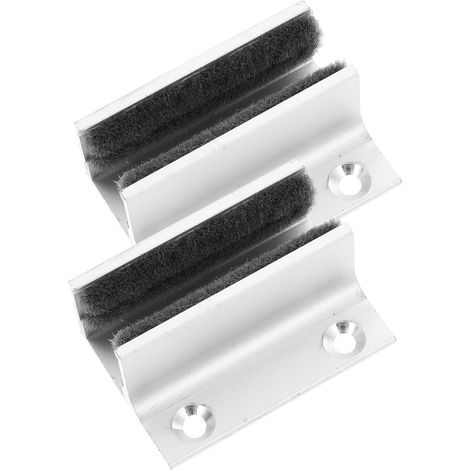 2 pièces guide de sol pour porte en verre, aluminium (1/5)