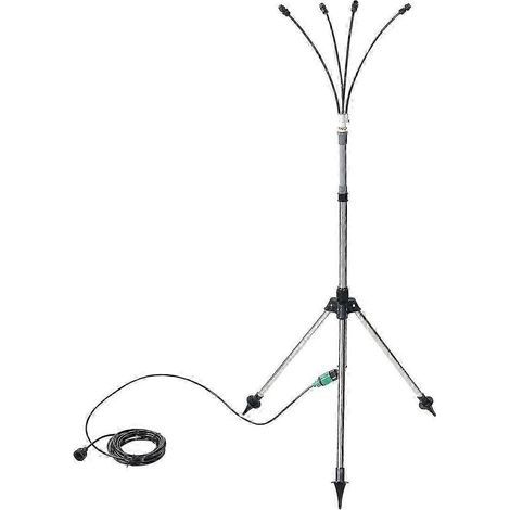 Brumisateur sur pied pour terrasse extérieure. hauteur réglable de 1.25 m. système de brumisation portable pour rafraîchir jardin et terrasse. (1/5)