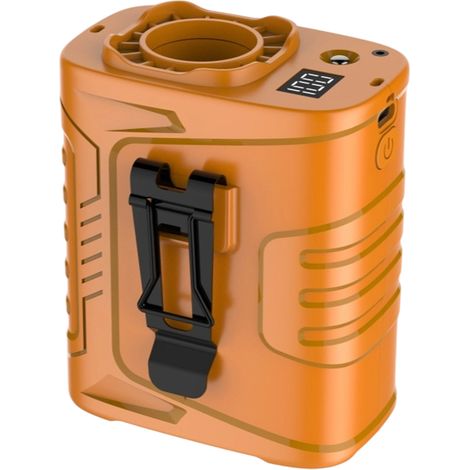 Ventilateur Ceinture - Batterie Rechargeable 5000 mAh - 5 Vitesses - Lumière LED et Signal SOS - Pour Extérieur Camping Randonnée Chantier - 1 Pièce (1/5)