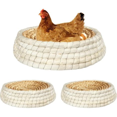 Lot de 2 nids de ponte en roseau de 30,5 x 30,5 x 5,8 cm – Nid de ponte de qualité supérieure – Pour poulailler (1/4)