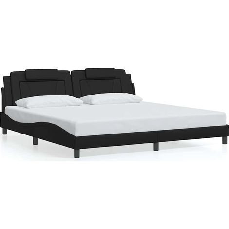 Maison Exclusive - Giroletto Viana senza Materasso Nero 200x200 cm in Similpelle (1/5)