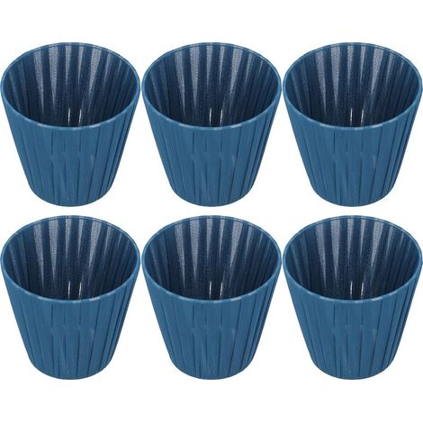 TONYSA 6 pièces Abat-jour moderne simple en tissu pour lustre à pince en cristal Applique murale Bleu (1/4)