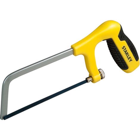 Stanley, 1-15-317, sierra de arco 15 cm para cortes precisos, mango plástico ergonómico, diseño compacto y ligero, ideal para bricolaje, modelismo y reparaciones pequeñas (1/4)