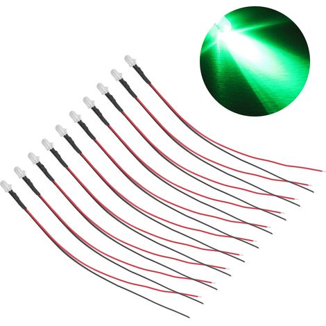 de 10 diodes électroluminescentes DEL de 5 mm précâblées LED