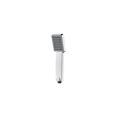 Cabezal de ducha cuadrado plateado, de 5,8 x 23,8 cm, con cabezal de ducha ahorrador de agua, presión de agua regulable y conector universal de 2 cm para ducha de mano. - Crezuo