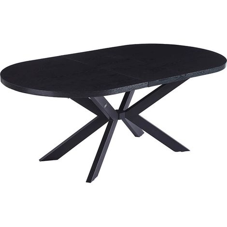 Home Deluxe – Esstisch-Set AVENTI mit 6 Stühlen IKALO Creme - Farbe: Dark Oak, Maße: 160 x 76 x 100 cm, Sternfuß, Oval I Essgruppe Ausziehtisch Esszimmermöbel Essgruppe Esstisch Tischgruppe Esszimmer